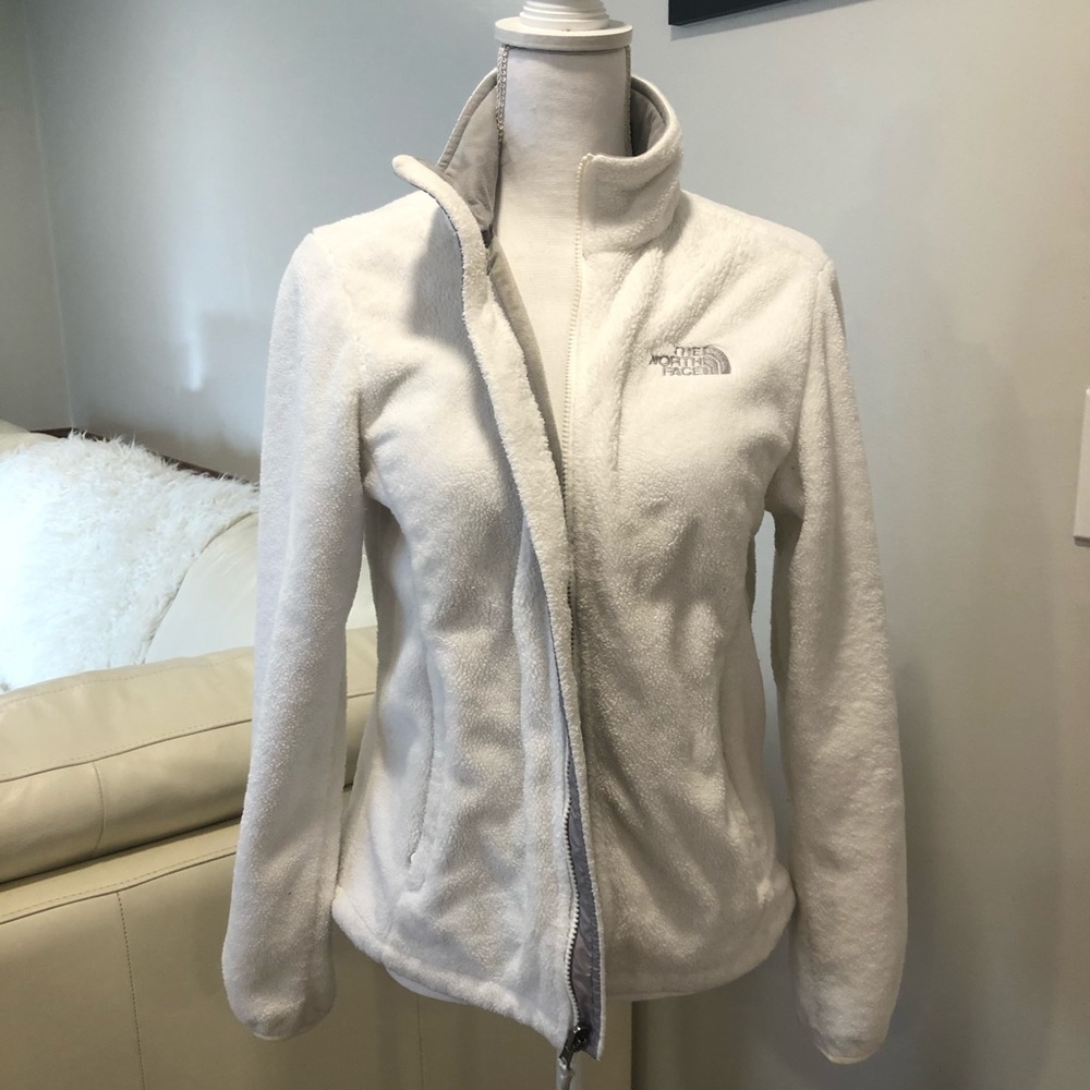 North Face Full Zip-White M